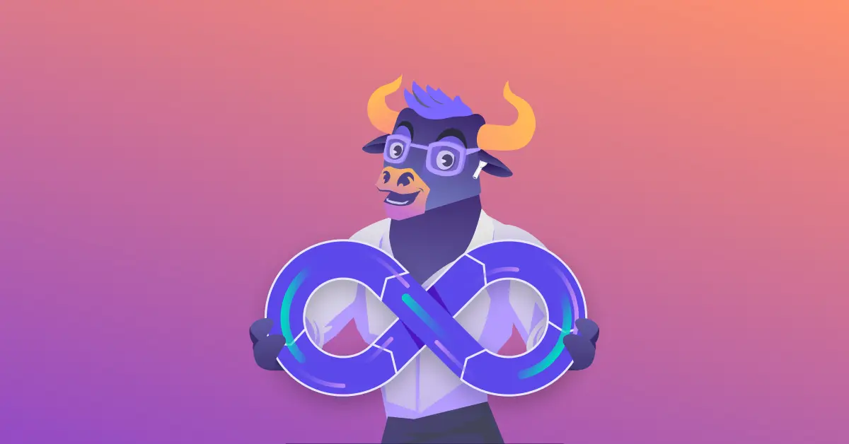 Ox security mascot holding an infinity loop while explaining the appsec security